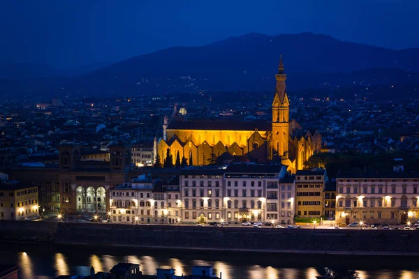 Pohled Florencii Průběhu Večera Hlediska Provincie Siena Toskánsko Ital — Stock fotografie