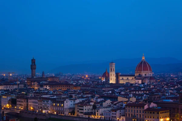 Pohled Florencii Průběhu Večera Hlediska Provincie Siena Toskánsko Ital — Stock fotografie