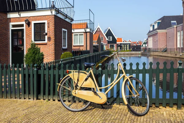 Beautiful streets in fishing village volendam in the netherland