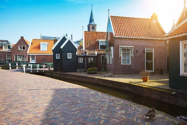 Όμορφα Σοκάκια Στο Ψάρεμα Χωριό Volendam Στην Ολλανδία — Φωτογραφία Αρχείου