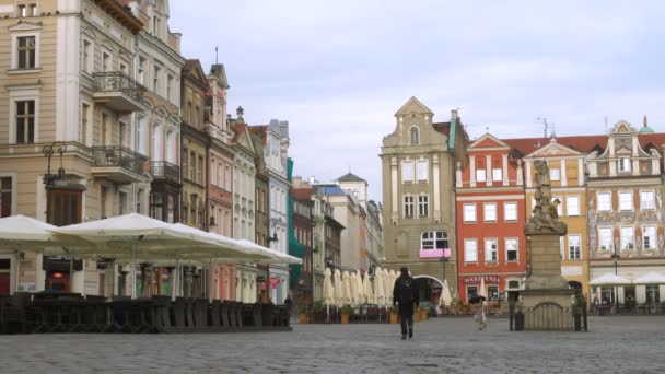 Poznan Polonia Luglio 2017 Veduta Della Piazza Principale Rynek Della — Video Stock