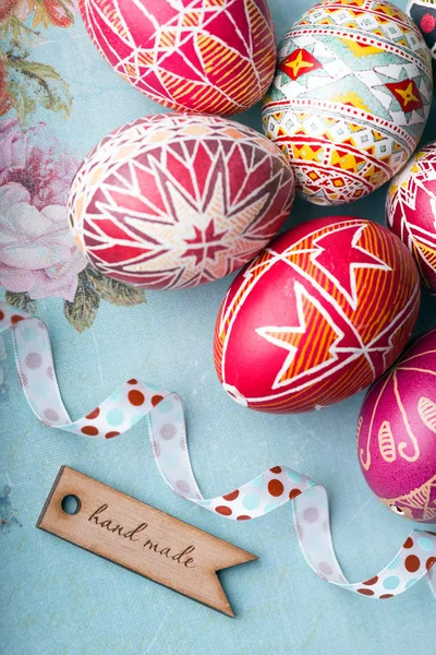 Όμορφο Πασχαλινό Αυγό Pysanka Χειροποίητα Ουκρανικά Παραδοσιακο — Φωτογραφία Αρχείου