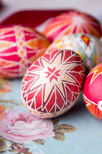 Hermoso Huevo Pascua Pysanka Hecho Mano Traditiona Ucraniana — Foto de Stock