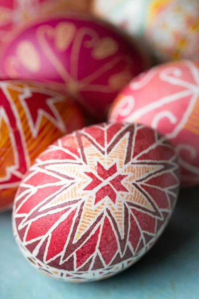 Belo Ovo Páscoa Pysanka Artesanal Traditiona Ucraniana — Fotografia de Stock