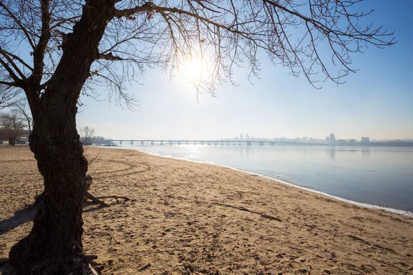 Skyline Utsikt Över Staden Dnepr Ukrain — Stockfoto