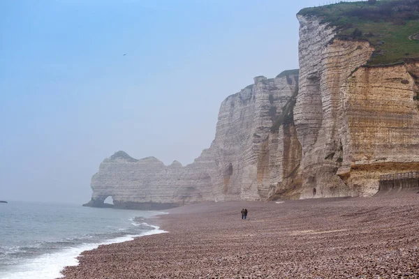Beautiful Landscapes Cliff Etretat Cloudy Day France — Stock Photo, Image