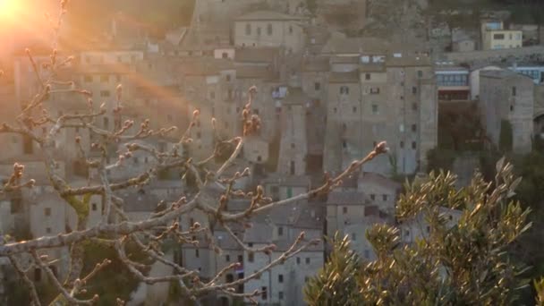 Visa Gamla Berömda Tuff City Sorano — Stockvideo