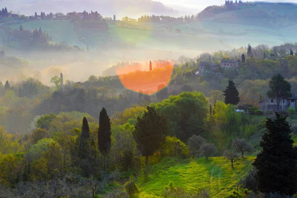 Paisagem típica toscana — Fotografia de Stock