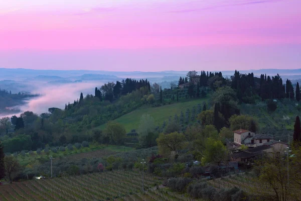 Typisch Toscaanse landschap — Stockfoto