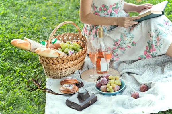 Piknik na łące — Zdjęcie stockowe