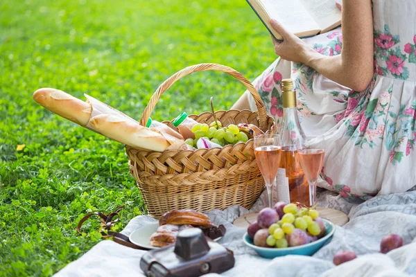 Picknick auf der Wiese — Stockfoto