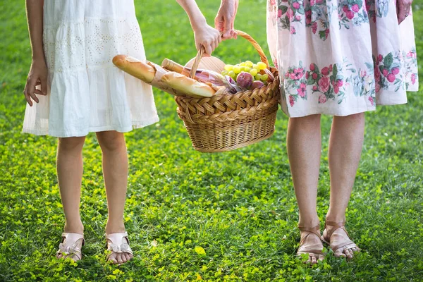 Picknick in de weide — Stockfoto