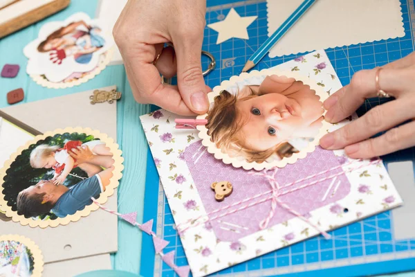 Process of creating a childrens album — Stock Photo, Image