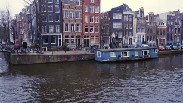 Amsterdam Niederlande März Straßen Und Kanäle Von Amsterdam — Stockvideo