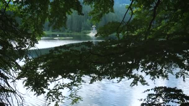 シネヴィル湖の眺め ウクライナのカルパチアで最大かつ最も美しい湖 — ストック動画