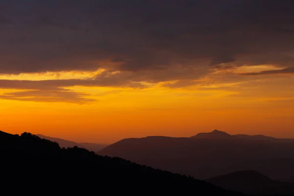 Vista sulle montagne dei Carpazi — Foto Stock