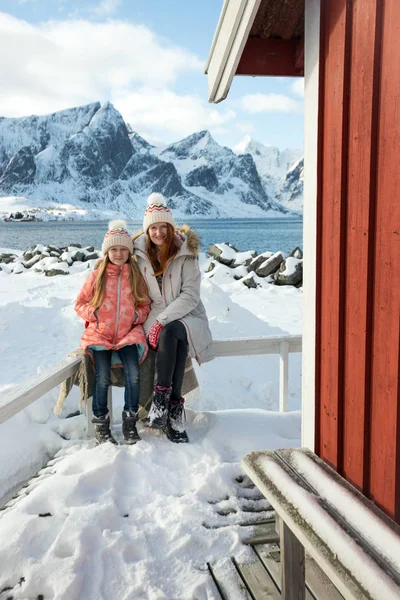 Norvég anya és lánya — Stock Fotó