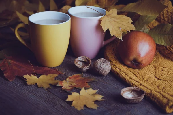 Gemütliche Herbst-Teeparty — Stockfoto