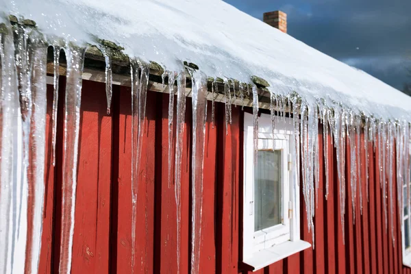 Tradiční norský dřevěný dům Rorbu — Stock fotografie