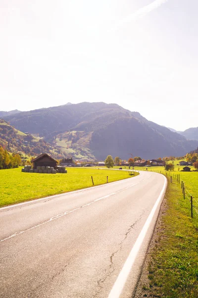 Güzel Manzara Avusturya Daki Dağ Yolunda Otomatik — Stok fotoğraf