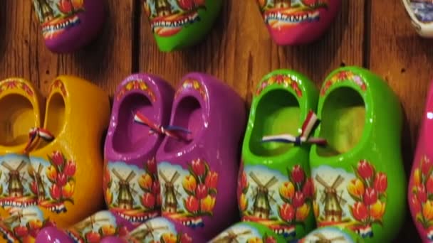 Zaanse Schans Pays Bas Avril 2018 Chaussures Sabots Symboles Néerlandais — Video