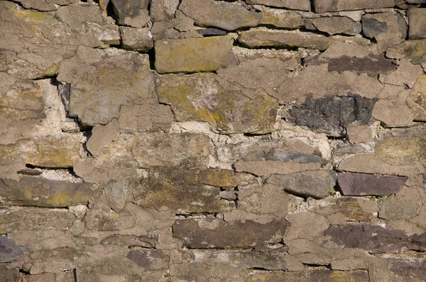 Cracked Dilapidated Masonry Wall Background Texture — Stock Photo, Image