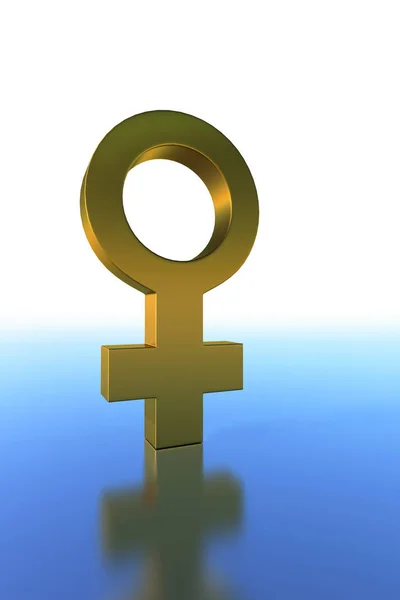 Zlatý ženský symbol — Stock fotografie