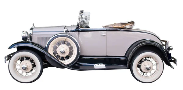 Vintage Automobile Isolated White Stock Image