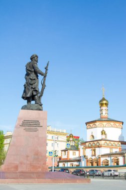 Irkutsk şehir ataman Pokhabov kurucusu anıt