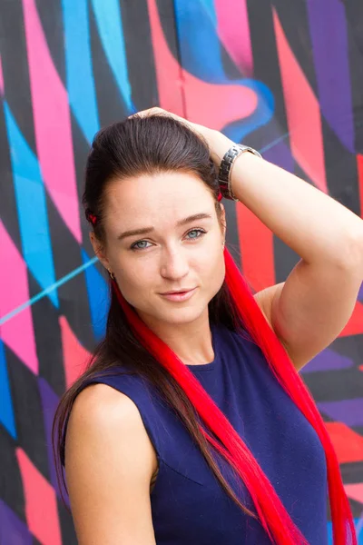 Young Girl Lock Red Hair — Stock Photo, Image