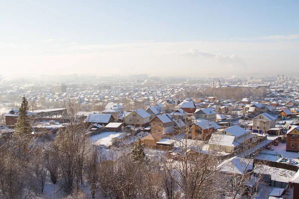 Winter Irkutsk Suburb Worker Stock Image