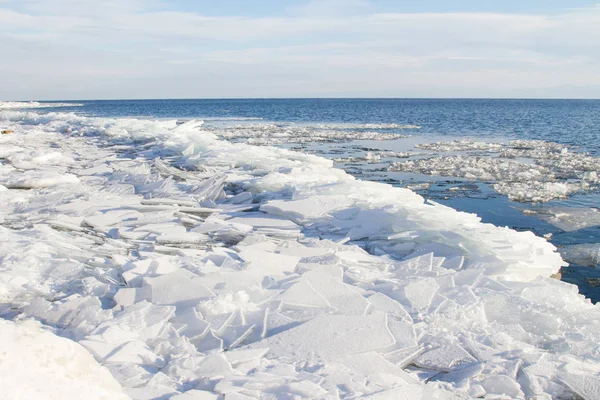 Gelo Lago Baikal Mês Janeiro — Fotografia de Stock