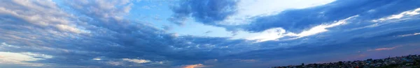 Panorámája Naplementével Felhőkkel — Stock Fotó