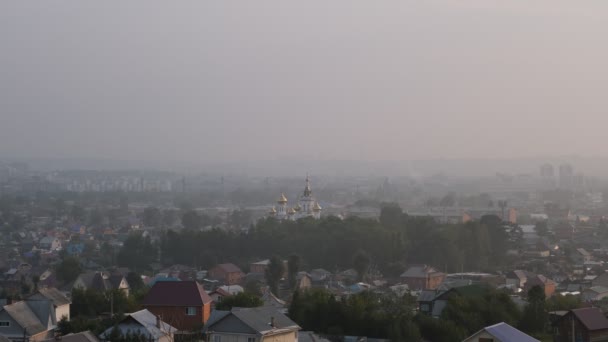 Calles Humeantes Ciudad Irkutsk — Vídeo de stock