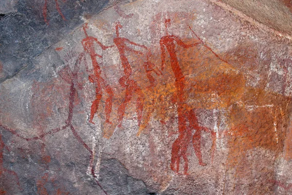 Bushmen San Rock Painting Human Figures South Africa — Stock Photo, Image
