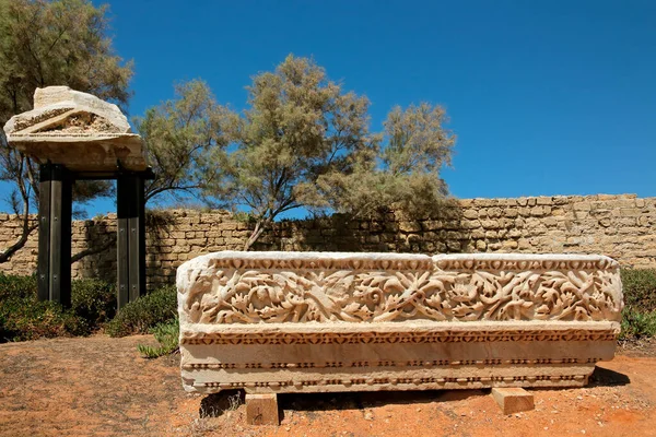 Szczątki archeologiczne w Parku Narodowym Cezarea — Zdjęcie stockowe