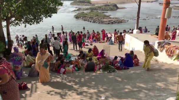 Мандла Мадх Прадеш Індія Листопада 2015 Року Збір Індійців Які — стокове відео