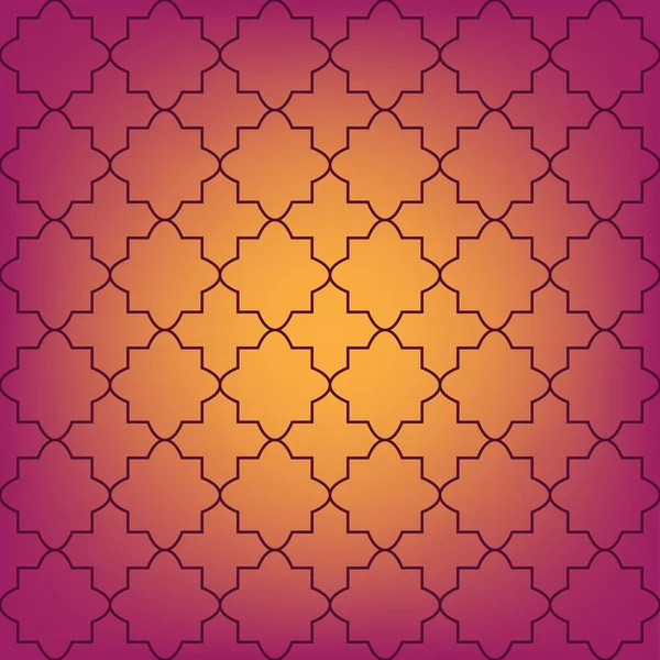 Vector Seamless Moroccan Pattern Warm Colors — Stock Vector