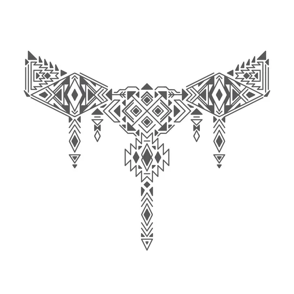 Vector Geometrische Tribal Etnische Decoratie Shirt Design — Stockvector