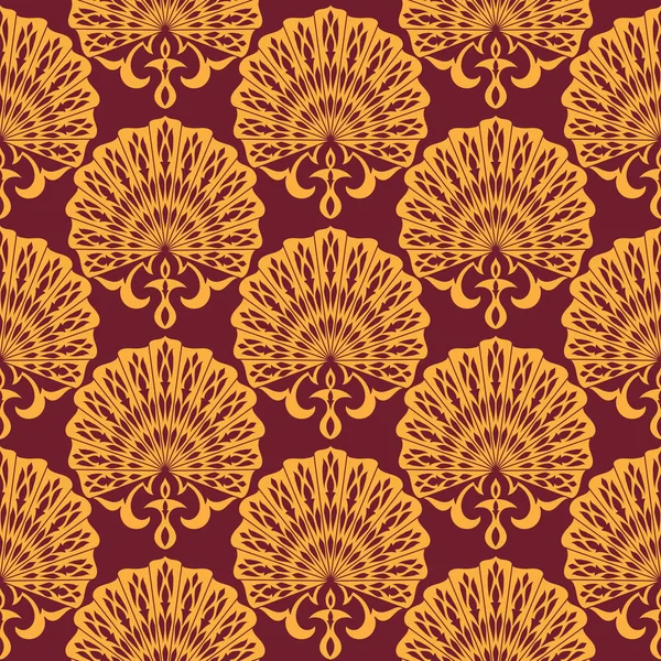 抽象的な花とシームレスなテキスタイル パターン ベクトル — ストックベクタ