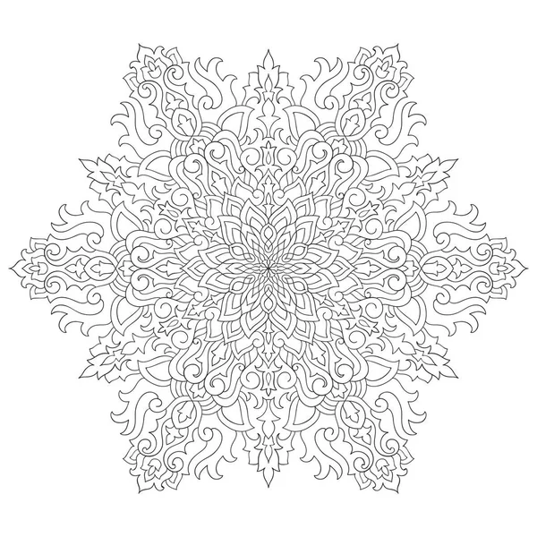 Векторна Розмальовка Сніжинка — стоковий вектор