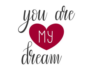 Vektör Sevgililer günü tebrik kartı. Benim rüya vardır