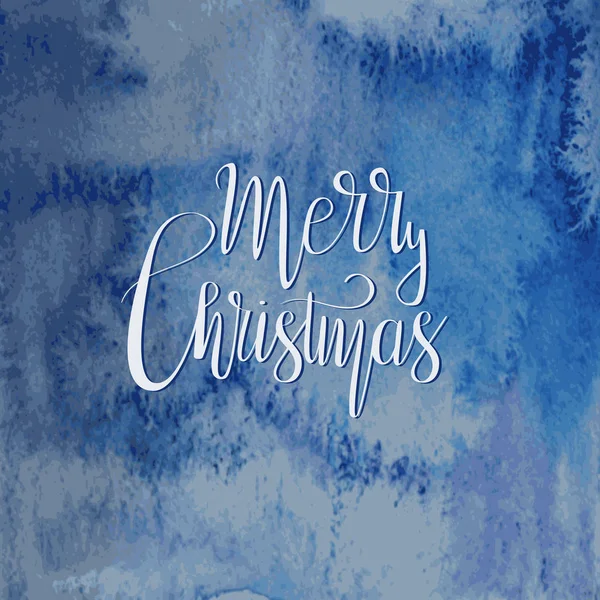 Akvarell Jégen Fagyasztott Háttér Vektor Karácsonyi Üdvözlet — Stock Vector