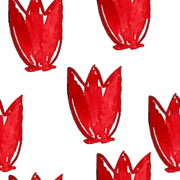 Vektor Bezproblémové Jarní Akvarel Vzor Květy Nejlepší Pro Balicí Papír — Stockový vektor
