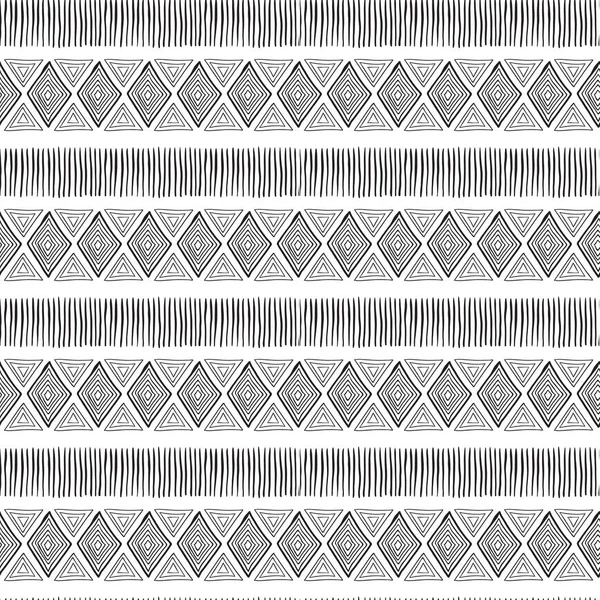 Vector Seamless Ethnic Tribal Pattern — Stock Vector