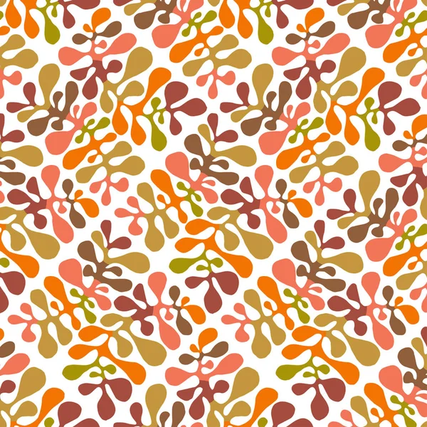 Vector outono padrão floral sem costura —  Vetores de Stock