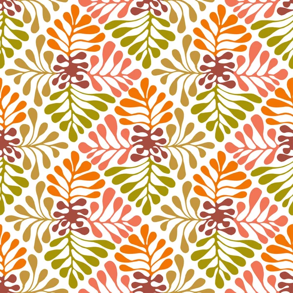 Vector otoño patrón floral sin costuras — Archivo Imágenes Vectoriales