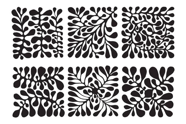 Vector 6 floral  patterns — Stockvector