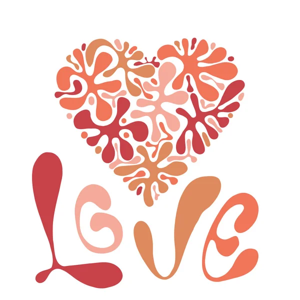 Vector Seamless Love Composition Heart — Stock Vector