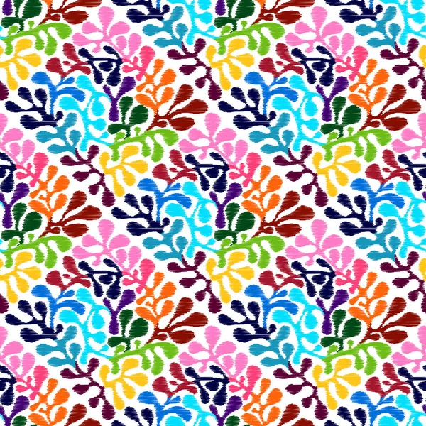 Vector Seamless Mexican Style Floral Pattern — Stock Vector